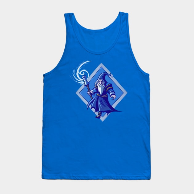 Blue Wizard Tank Top by Octoprocessor